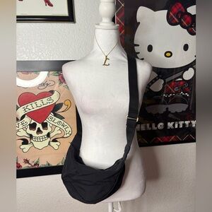 Small Black Adjustable Sling Bag